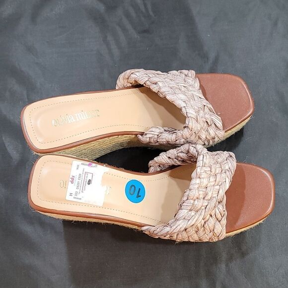 BRAND NEW OLIVIA MILLER IRMA OPEN TOE WEDGE HEEL SANDAL - Picture 7 of 16